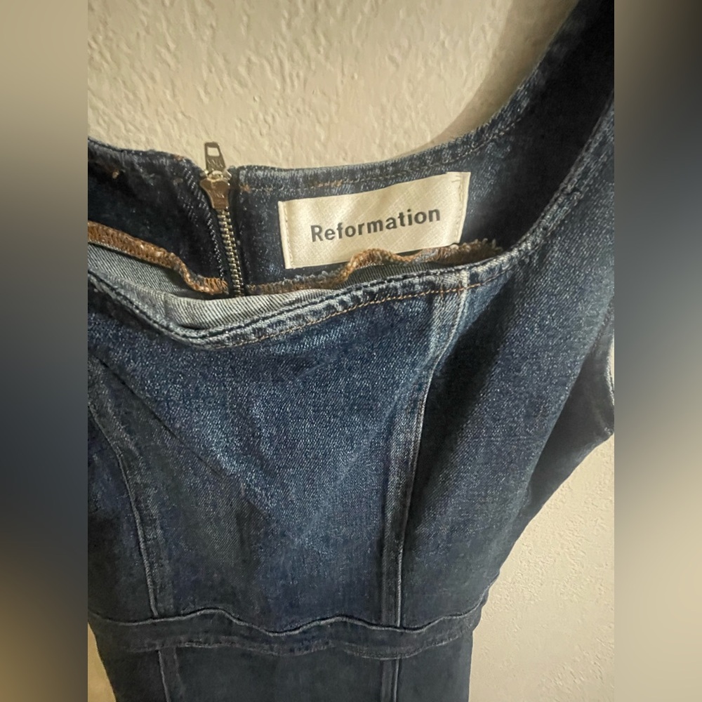 Reformation Parker Denim Blue Women's Dress - Picture 3 of 6